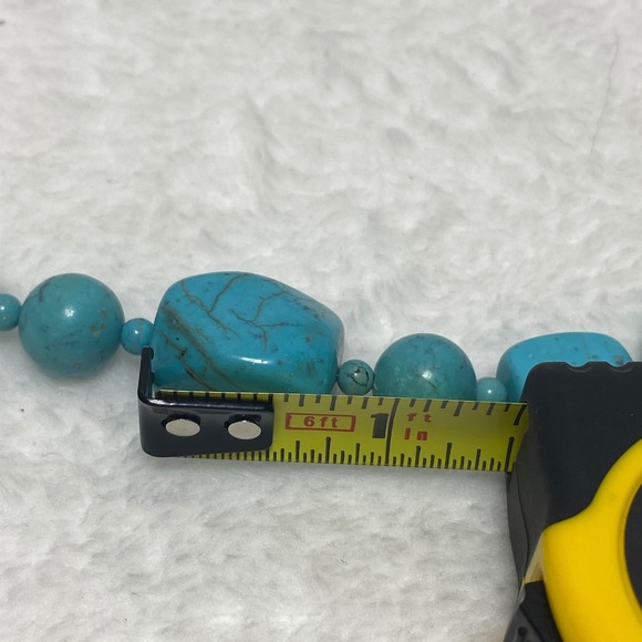 Turquoise‎ Southwestern Necklace Two Strand Chunky Bead Boho Statement Rodeo 90g - Picture 15 of 16